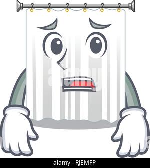 Afraid cartoon shower curtains are very pretty Stock Vector