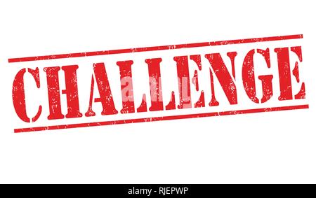 Challenge sign or stamp on white background, vector illustration Stock Vector