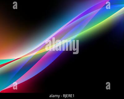 dinamyc flow, stylized waves, vector Stock Vector