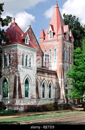 Fillmore Street Chapel in Corinth, Mississippi, is Corinth's oldest church building and the first church established in the town. Stock Photo