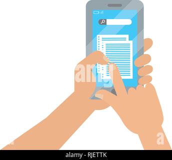 technology smartphone cartoon Stock Vector