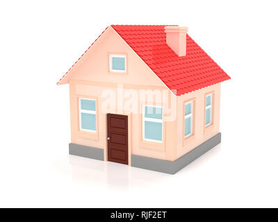 House. 3d render illustration isolated Stock Photo