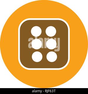 Dice Six Vector Icon Sign Icon Vector Illustration For Personal And Commercial Use... Clean Look Trendy Icon... Stock Vector