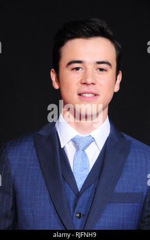 Keean Johnson attends the 'Alita: Battle Angel' World Premiere at the