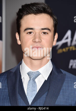 Keean Johnson attends the 'Alita: Battle Angel' World Premiere at the