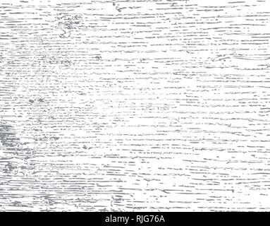 Distressed grainy wood overlay texture. Grunge wooden planks messy background. Dirty rustic empty cover template. Rural fence wall backdrop. Weathered Stock Vector