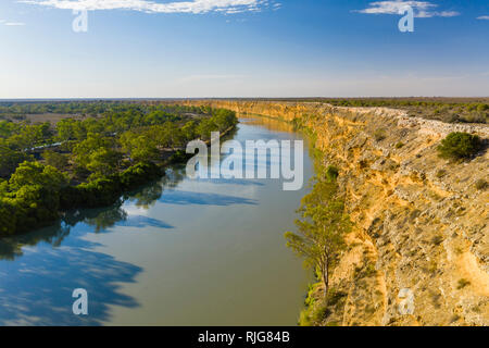 Aerial view of Murray River in South Australia
