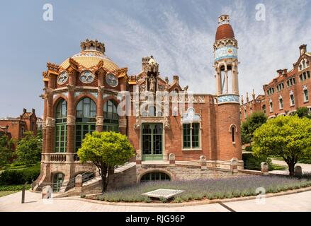 Historical hospital complex of the Hospital de la Santa Creu i Sant Pau, Barcelona, Catalonia, Spain Stock Photo