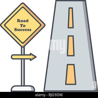Road to success Vector Icon Sign Icon Vector Illustration For Personal And Commercial Use... Clean Look Trendy Icon... Stock Vector