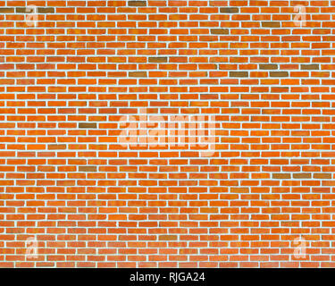 Orange brick wall texture with white joints Stock Photo