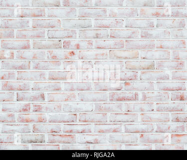 Rustic whitewashed brick wall texture Stock Photo
