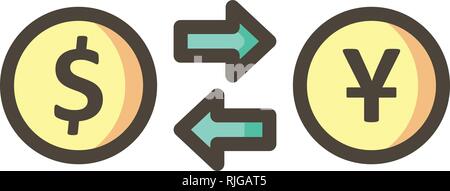 Exchange rate Vector Icon Sign Icon Vector Illustration For Personal And Commercial Use... Clean Look Trendy Icon... Stock Vector