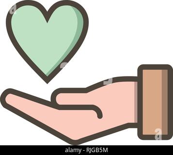 Charity Vector Icon Sign Icon Vector Illustration For Personal And Commercial Use... Clean Look Trendy Icon... Stock Vector