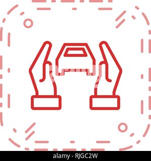 Car insurance Vector Icon Sign Icon Vector Illustration For Personal And Commercial Use... Clean Look Trendy Icon... Stock Vector