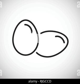 Egg line icon on white background for graphic and web design, Modern simple vector sign. Internet concept. Trendy symbol for website design web button or mobile app. Stock Vector