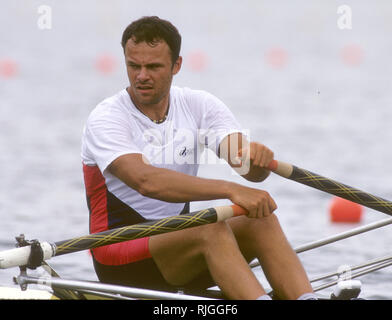 Atlanta, USA.   CZE M1X. Vaclav CHULUPA. 1996 Olympic Rowing Regatta Lake Lanier, Georgia [Mandatory Credit Peter Spurrier/ Intersport Images]