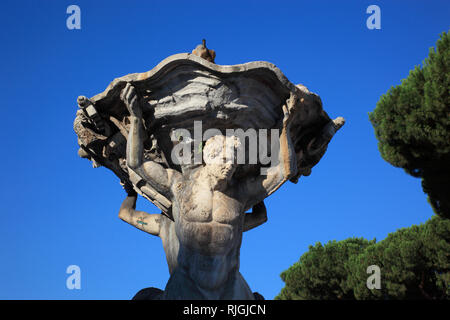 Square of the Mouth of Truth, Piazza della Bocca della Verita, Fontana dei Tritoni, Fountain of the Tritons, Rome, Italy Stock Photo