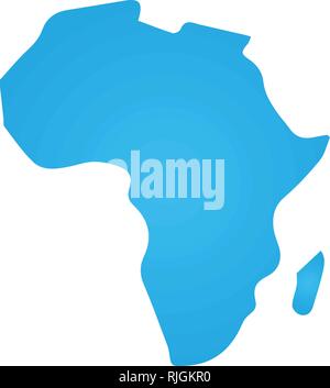 Africa Icon Vector. Simple flat symbol. Blue pictogram illustration on white background Stock Vector