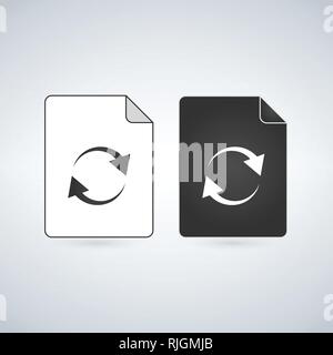 Black and white Coding HTML File Icon, vector illustration isolated on white background Stock Vector