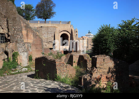 Terasse der Orti Farnesiani, Farnese Gardens, farnesische Gärten, Monte Palatino, Palatin, Palatine Hill, Rome, Italy Stock Photo