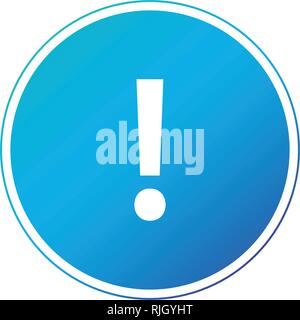 Exclamation mark sign in circle vector isolated on white. icon for ui, website and label. Vector illustration Stock Vector