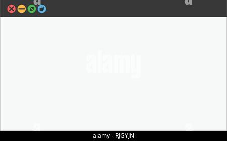 System window. Sign of Dialog Window. Vector illustration isolated on white background. Stock Vector
