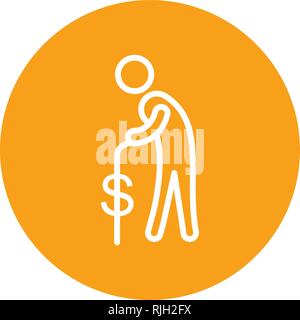 Pension Vector Icon Sign Icon Vector Illustration For Personal And Commercial Use... Clean Look Trendy Icon... Stock Vector