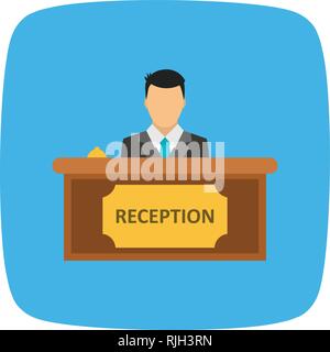 Reception Vector Icon Sign Icon Vector Illustration For Personal And Commercial Use... Clean Look Trendy Icon... Stock Vector