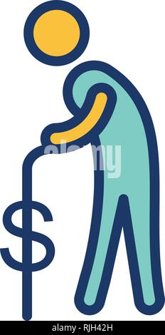 Pension Vector Icon Sign Icon Vector Illustration For Personal And Commercial Use... Clean Look Trendy Icon... Stock Vector