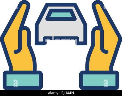Car insurance Vector Icon Sign Icon Vector Illustration For Personal And Commercial Use... Clean Look Trendy Icon... Stock Vector