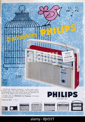 Vintage radio transistor Philips designed by Simeon Nikolov, Made in  Singapour Stock Photo - Alamy