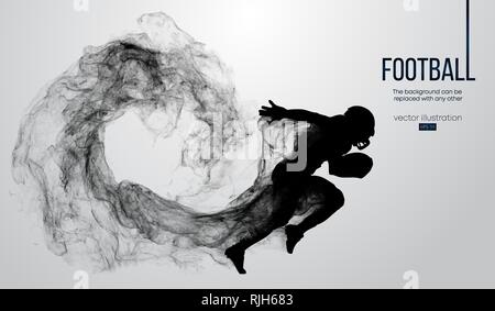 Abstract silhouette of a american football player Stock Vector