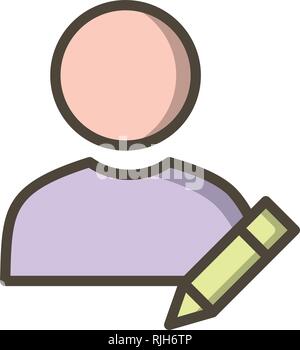 Edit Profile Vector Icon Sign Icon Vector Illustration For Personal And Commercial Use... Clean Look Trendy Icon... Stock Vector