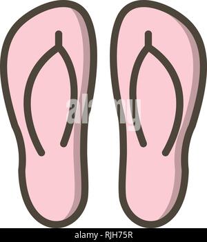 Slippers Vector Icon Sign Icon Vector Illustration For Personal And Commercial Use... Clean Look Trendy Icon... Stock Vector