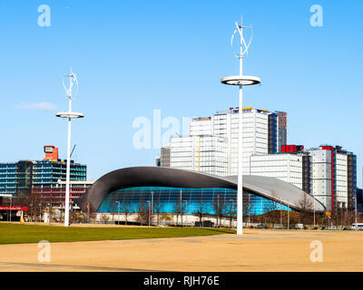 London Aquatics Centre at the Queen Elizabeth Olympic Park in Stratford - East London, England Stock Photo