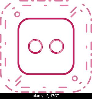 Dice Two Vector Icon Sign Icon Vector Illustration For Personal And Commercial Use... Clean Look Trendy Icon... Stock Vector