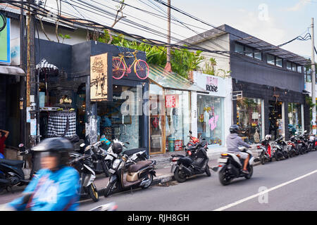 City life in Seminyak, Bali, Indonesia Stock Photo