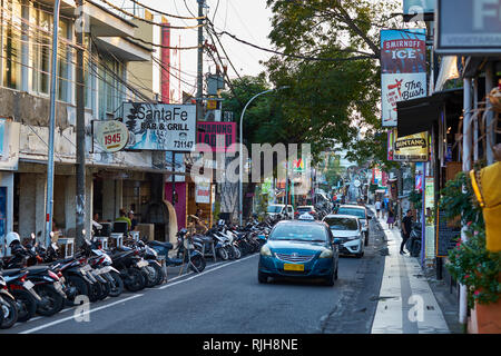 City life in Seminyak, Bali, Indonesia Stock Photo