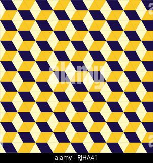 Gold and dark blue geometric vector pattern Stock Vector