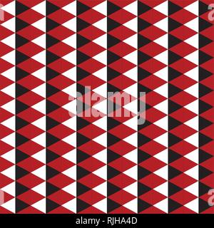 Red, black and white geometric vector pattern Stock Vector