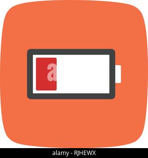 Low Battery Vector Icon Sign Icon Vector Illustration For Personal And Commercial Use... Clean Look Trendy Icon... Stock Vector
