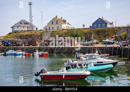 Braye Harbour on Alderney Channel Islands Stock Photo