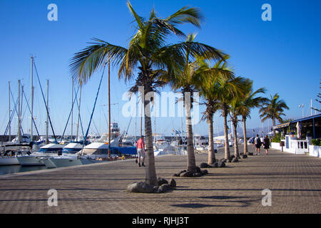 Puerto Calero at Lanzarote in Spain Stock Photo