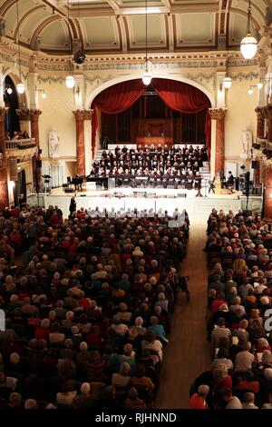 Interior of Cheltenham Town Hall during Gloucestershire Federation of Women's Institutes Christmas Concert at Cheltenham Town Hall  Picture by Antony  Stock Photo