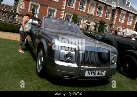 A Rolls Royce convertible. Supercars on display at the Pied Piper Appeal Summer Show, held in the grounds of Highnam Court, near Gloucester. 10th June Stock Photo