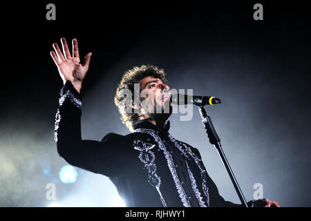 ROME - 5 August, 2018: Max Gazzè performs at “Terme di Caracalla” in Rome, with his show “Alchemaya” Stock Photo