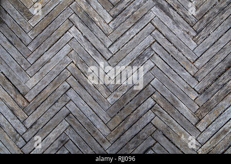 Obsolete parquet floor Stock Photo