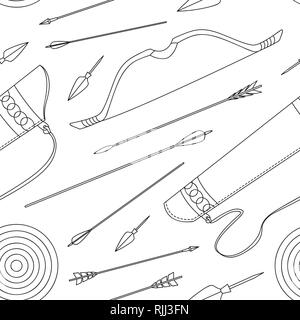 Shooting with bow pattern. Vector illustration EPS 10 Stock Vector