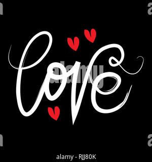 Love hand drawn lettering Stock Photo