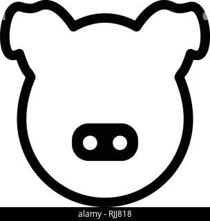 Pig head outline Stock Vector Image &amp; Art - Alamy